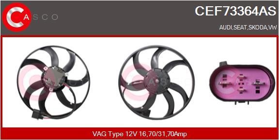 Casco CEF73364AS Hub, engine cooling fan wheel CEF73364AS