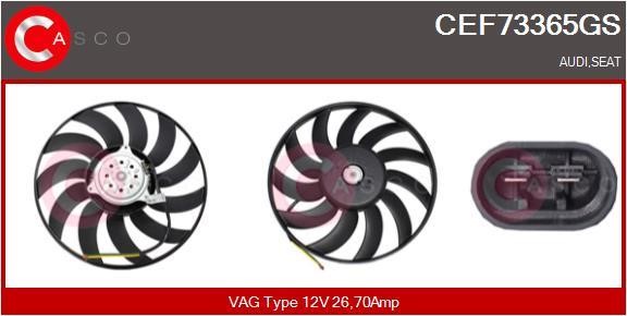 Casco CEF73365GS Hub, engine cooling fan wheel CEF73365GS