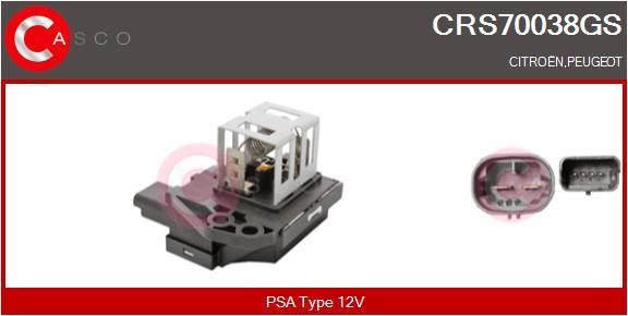 Casco CRS70038GS Pre-resistor, electro motor radiator fan CRS70038GS