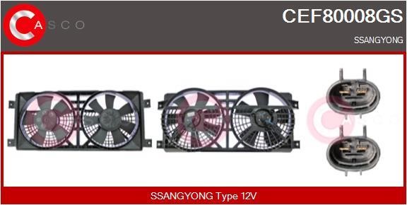 Casco CEF80008GS Electric Motor, radiator fan CEF80008GS