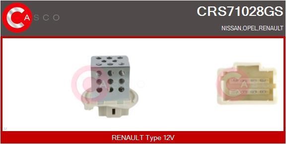 Casco CRS71028GS Resistor, interior blower CRS71028GS