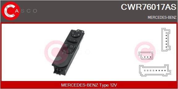 Electric window switch Mercedes Sprinter: CWR76017AS Casco Window regulator button block
