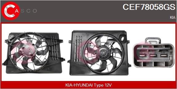Casco CEF78058GS Electric Motor, radiator fan CEF78058GS