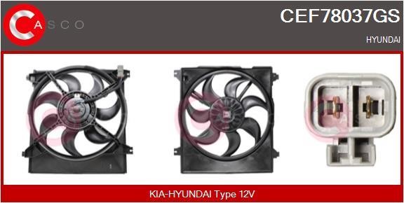 Casco CEF78037GS Electric Motor, radiator fan CEF78037GS