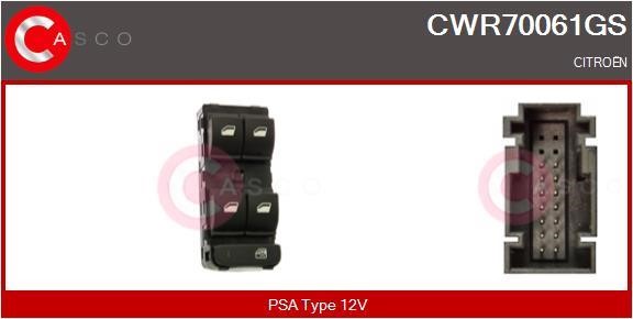 Casco CWR70061GS Power window button CWR70061GS