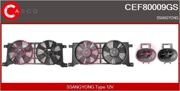 Casco CEF80009GS Electric Motor, radiator fan CEF80009GS