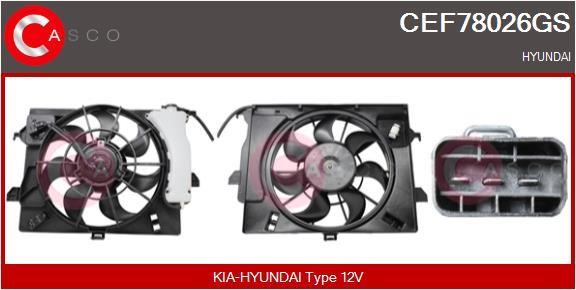 Casco CEF78026GS Electric Motor, radiator fan CEF78026GS