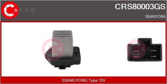 Casco CRS80003GS Resistor, interior blower CRS80003GS