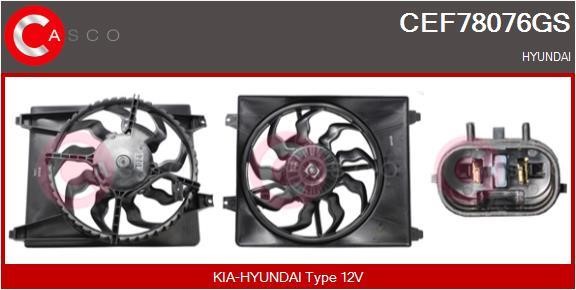 Casco CEF78076GS Electric Motor, radiator fan CEF78076GS