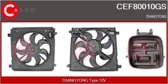 Casco CEF80010GS Electric Motor, radiator fan CEF80010GS