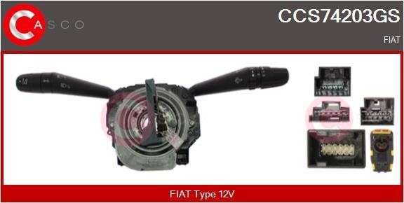 Windshield wiper switch Fiat 500: CCS74203GS Casco Steering Column Switch