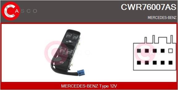Electric window switch Mercedes C-Class: CWR76007AS Casco Window regulator button block