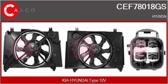 Casco CEF78018GS Electric Motor, radiator fan CEF78018GS