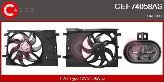 Casco CEF74058AS Electric Motor, radiator fan CEF74058AS