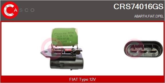 Casco CRS74016GS Pre-resistor, electro motor radiator fan CRS74016GS