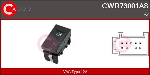 CWR73001AS Casco Window regulator button block