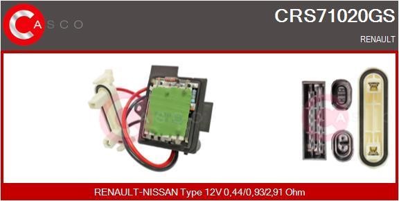 Casco CRS71020GS Resistor, interior blower CRS71020GS