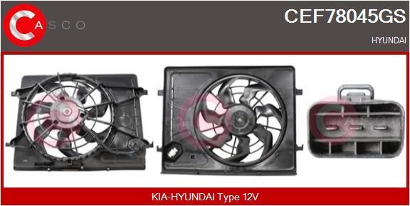 Casco CEF78045GS Electric Motor, radiator fan CEF78045GS