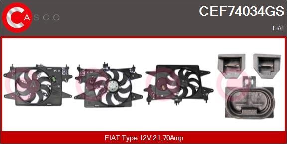 Casco CEF74034GS Electric Motor, radiator fan CEF74034GS
