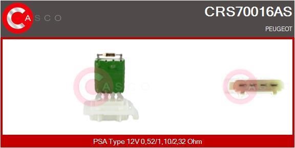 Casco CRS70016AS Resistor, interior blower CRS70016AS