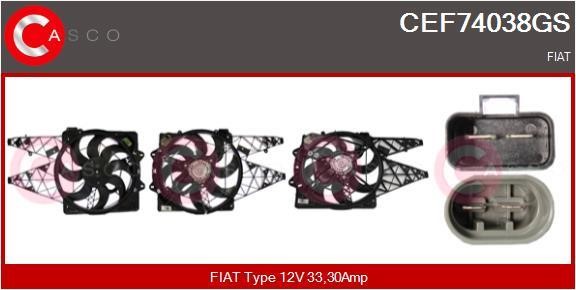 Casco CEF74038GS Electric Motor, radiator fan CEF74038GS