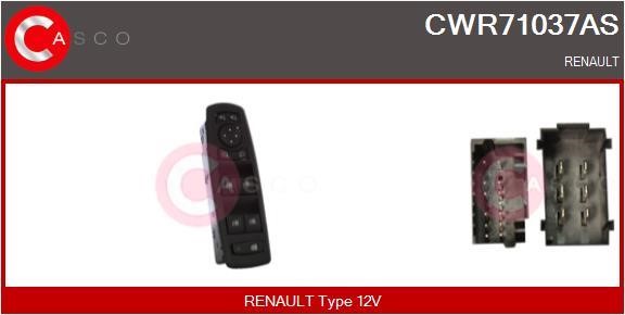 Electric window switch Renault Fluence: CWR71037AS Casco Window regulator button block