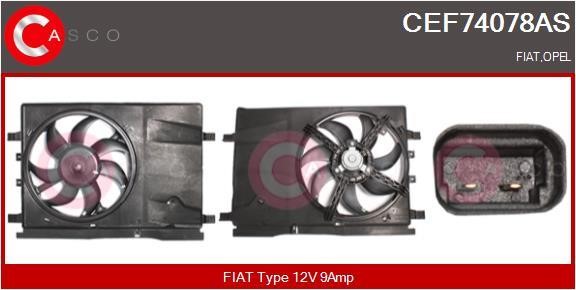 Casco CEF74078AS Electric Motor, radiator fan CEF74078AS