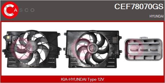 Casco CEF78070GS Electric Motor, radiator fan CEF78070GS