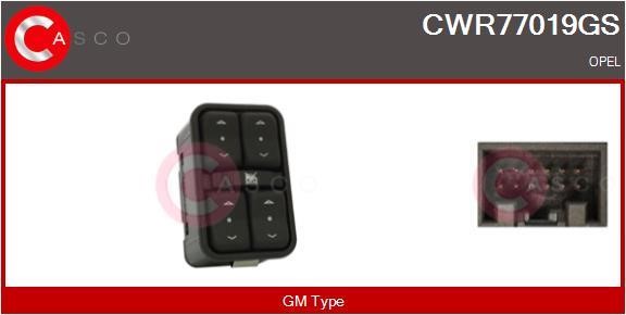 Casco CWR77019GS Power window button CWR77019GS