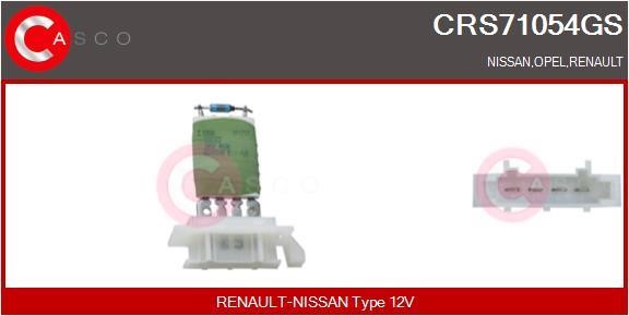 Casco CRS71054GS Resistor, interior blower CRS71054GS