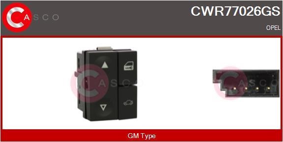Casco CWR77026GS Power window button CWR77026GS