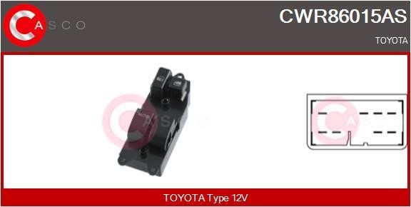 Window control switch Toyota: CWR86015AS Casco Window regulator button block