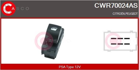CWR70024AS Casco Window regulator button block