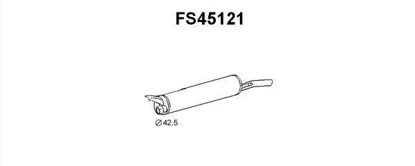 Faurecia FS45121 End Silencer FS45121