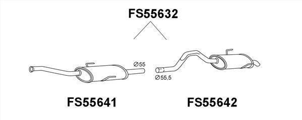 Faurecia FS55632 End Silencer FS55632