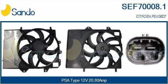 Sando SEF70008.1 Electric Motor, radiator fan SEF700081