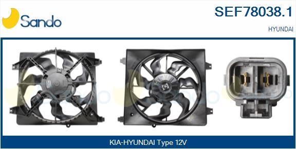 Sando SEF78038.1 Electric Motor, radiator fan SEF780381