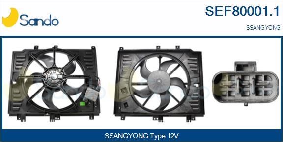 Sando SEF80001.1 Electric Motor, radiator fan SEF800011