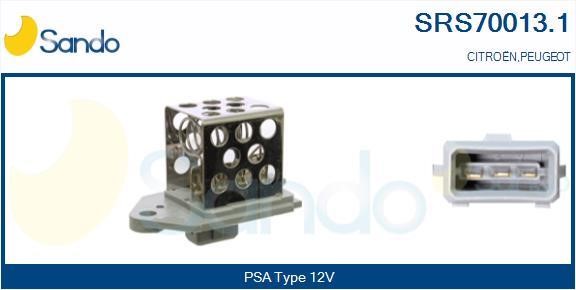 Sando SRS70013.1 Pre-resistor, electro motor radiator fan SRS700131