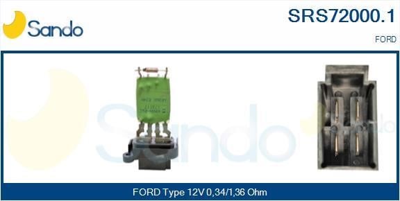 Sando SRS72000.1 Resistor, interior blower SRS720001
