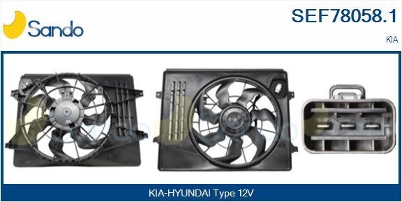Sando SEF78058.1 Electric Motor, radiator fan SEF780581
