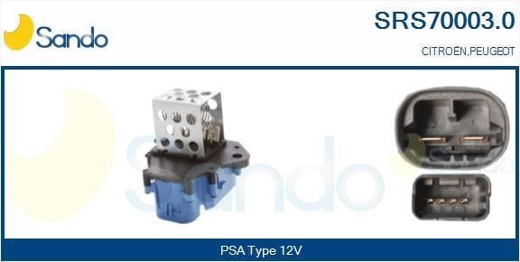 Sando SRS70003.0 Pre-resistor, electro motor radiator fan SRS700030