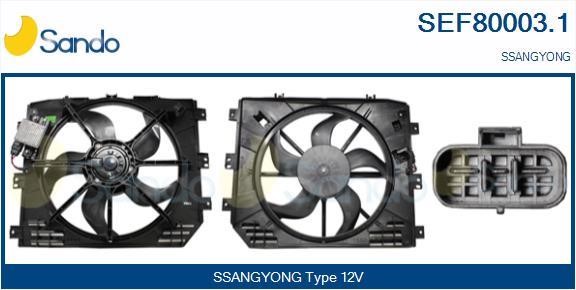 Sando SEF80003.1 Electric Motor, radiator fan SEF800031
