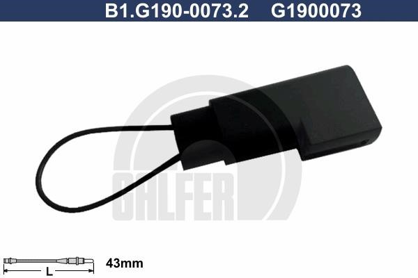 Galfer B1G19000732 Warning contact, brake pad wear B1G19000732
