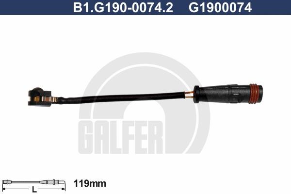 Galfer B1G19000742 Warning contact, brake pad wear B1G19000742