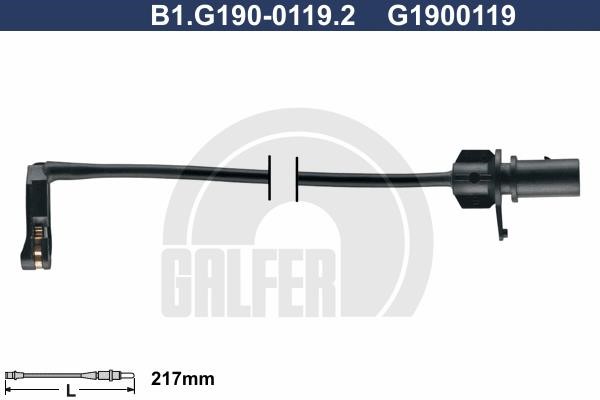 Galfer B1G19001192 Warning contact, brake pad wear B1G19001192