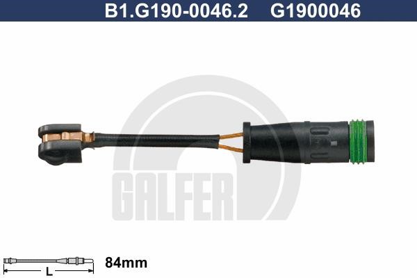 Galfer B1G19000462 Warning contact, brake pad wear B1G19000462