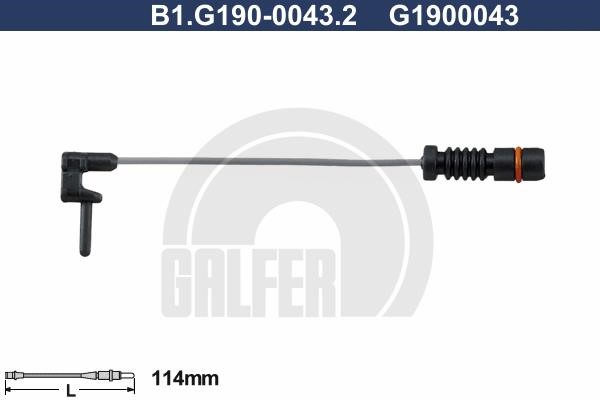 Galfer B1G19000432 Warning contact, brake pad wear B1G19000432