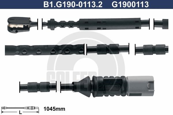 Galfer B1G19001132 Warning contact, brake pad wear B1G19001132