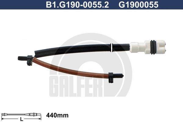 Galfer B1G19000552 Warning contact, brake pad wear B1G19000552